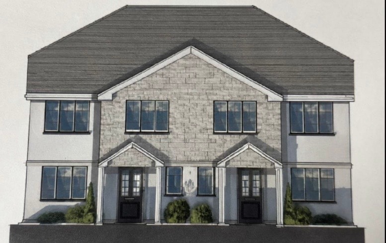 Newly built home exterior